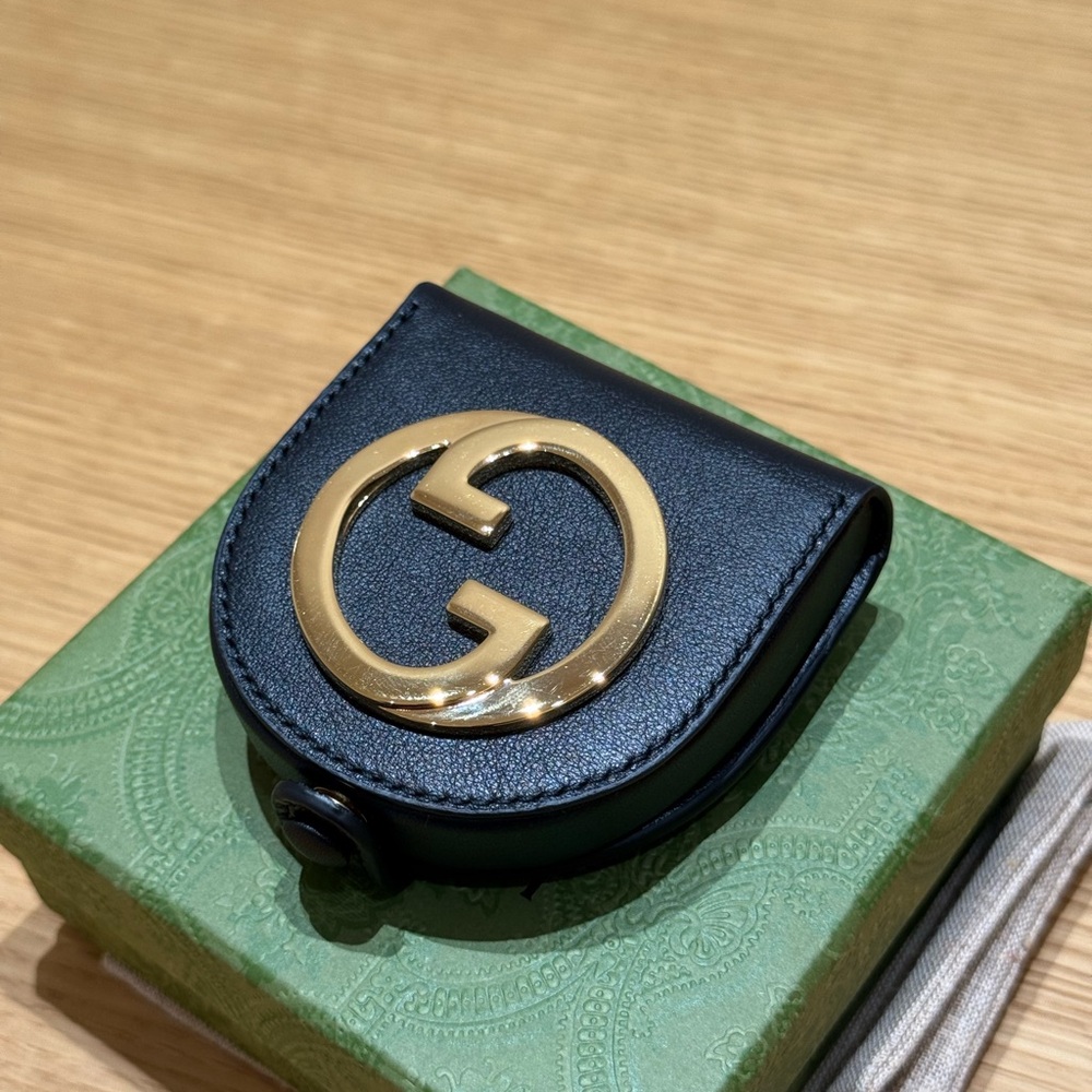 Gucci Blondie Black Leather Coin Pouch